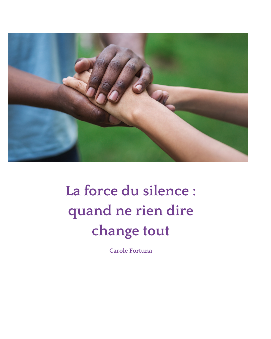 cette image montre 2 mains , une qui écoute et l'autre qui exprime
